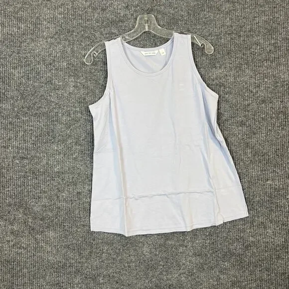 Peace Love World Round Neck Tank Top Womens Size Small Lilac Gray Casual - Picture 2 of 8